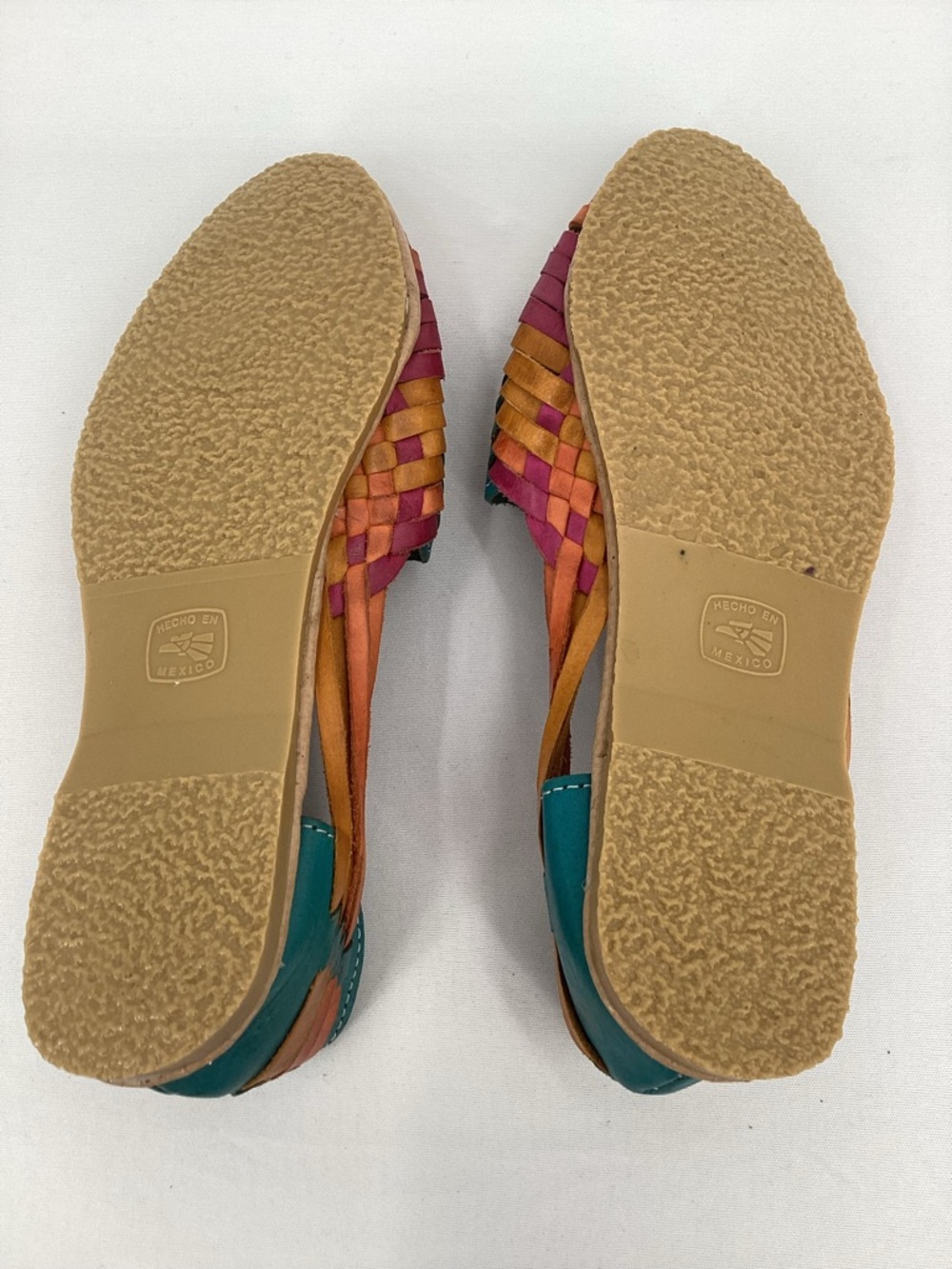 Colorful Woven Leather Huarache  Sandals - Multicolor - Picture 6 of 8